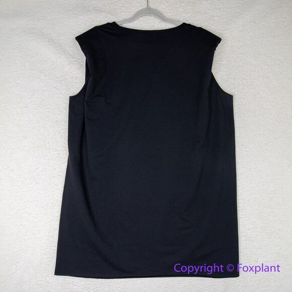 New! Eloquii strong shoulder sleeveless shift black dress, size 22/24 - Picture 10 of 13